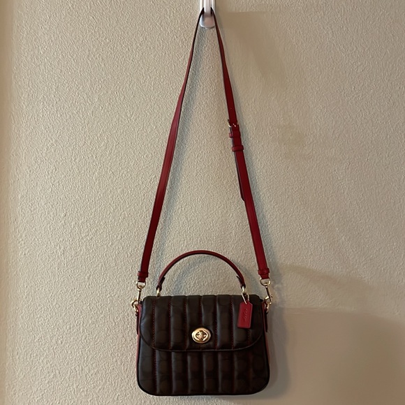 Host Pick 9/16!!!🎉🎊 Coach Top Handle Quilted Marlie Purse - Picture 7 of 11